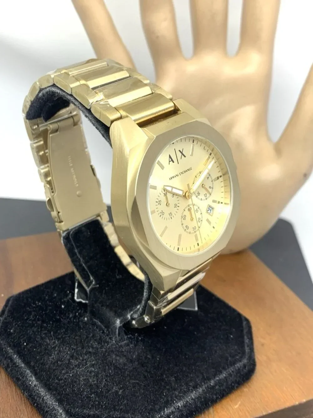 Armani Exchange Men's Watch AX4192 Quartz Chronograph Gold Dial Stainless Steel